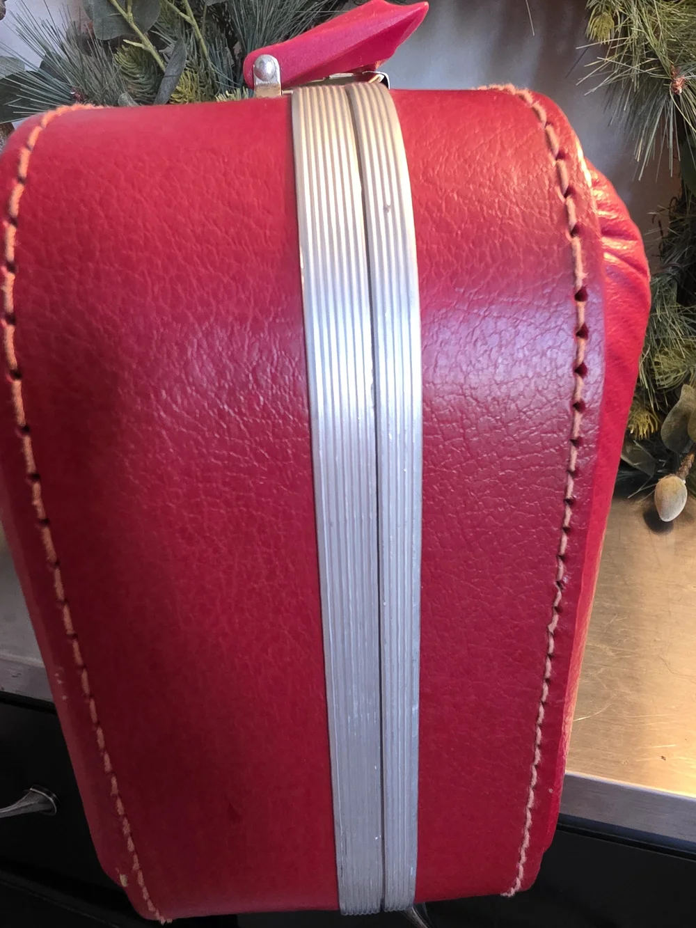 1970s Vintage Red Children's Travel Case - I'm Going to Grandma's